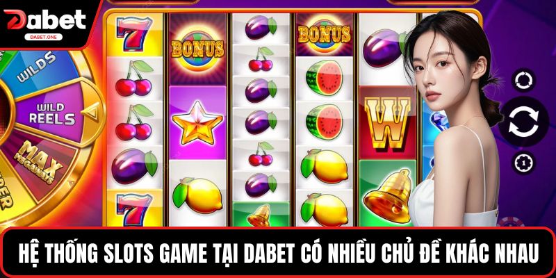 Hệ thống slots game tại Dabet có nhiều chủ đề khác nhau